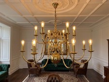 Large 12 Light Brass