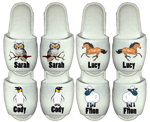 Personalised animal slippers - personalised,