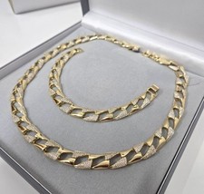 12mm Cz Chops Set 9ct Gold XP