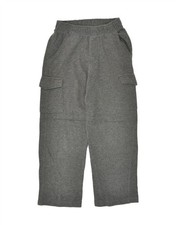 STARTER Boys Cargo Tracksuit Trousers 7-8 Years Medium Grey Cotton OF06