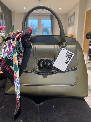 Love moschino borsa olive - moschino, pu