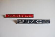 Vintage/Classic 1960s Simca 1000GL Metal Car Badges/Emblems