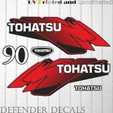 TOHATSU 90 HP Two Stroke outboard engine decal sticker set kit reproduction