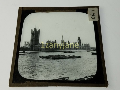 Glass magic lantern slide - glass,