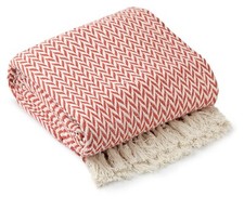 100% Cotton Herringbone Throw