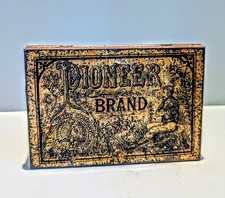 Vintage Pioneer Brand Cavendish Golden Flake Tobacco Cigarette Tin Advertising