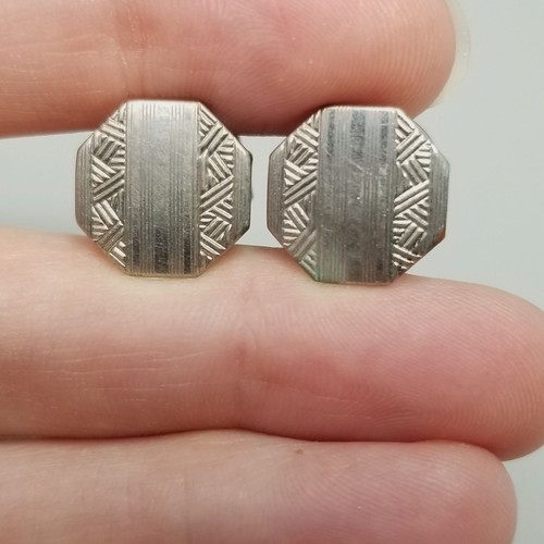 Vintage octagonal silver tone - vintage,