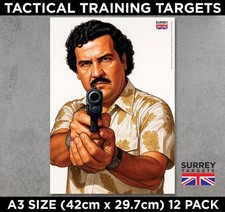 ESCOBAR CARTEL A3 Size Air Rifle Pistol Gun BB Airsoft Shooting Targets 12 Pack