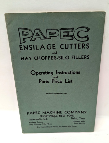 Papec ensilage cutters hay - &,