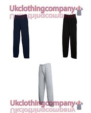 Men's Fruit of the Loom Classic Open Hem Jogging Pants-Adult Tracksuit Bottoms 