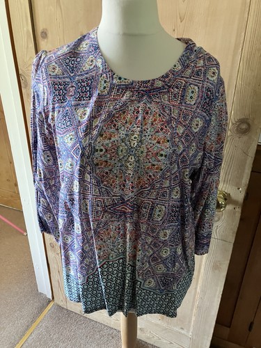 Cotton traders print top 16 - print, sz