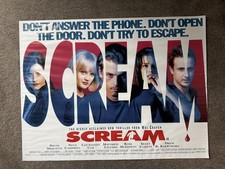 SCREAM Original British Quad Poster 1996 Wes Craven *trimmed*