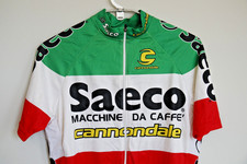 Cannondale Saeco Italian flag  cycling jersey - size S small - Made in USA