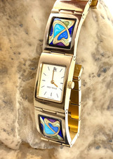 Rare Frey Wille swiss gold tone watch art deco Hommage à Alphonse Mucha boxed