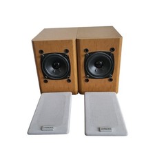 HITACHI AX-M10 Bookshelf Speaker System 4Ohms 20 Watts Pair Fully Working 