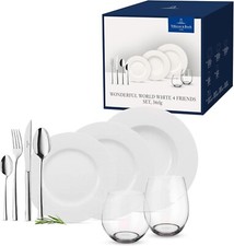 Wonderful World Dinner Set - Villeroy & Boch  36 Piece Porcelain Set White