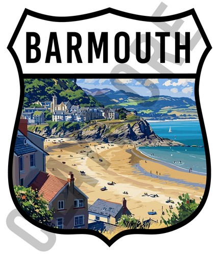 Barmouth wales car sticker - wales,