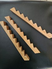 3 X Sets Wooden Stairs For Dolls House 22.5cm Long 2.4cmW Spare Parts Repairs 