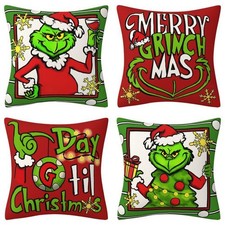 4pcs 18"Grinch's Cushion Cover