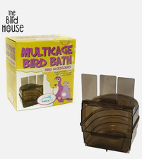 HAPPY PET PLASTIC MULTI CAGE BUDGIE FINCH BIRD CAGE AVIARY ACCESSORY BATH 21072