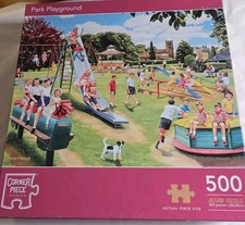 Park Playground 500 Piece Jigsaw Puzzle Complete Great Condition