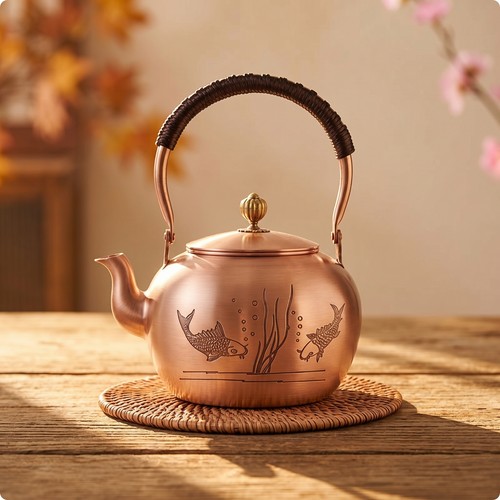 Tea kettle ergonomic copper - tea,