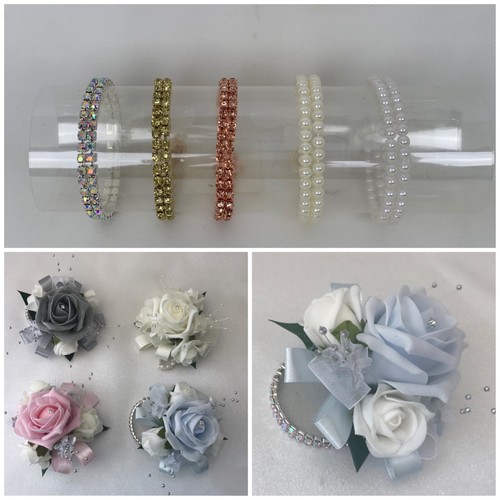 Wrist corsage wedding - corsage, pearl