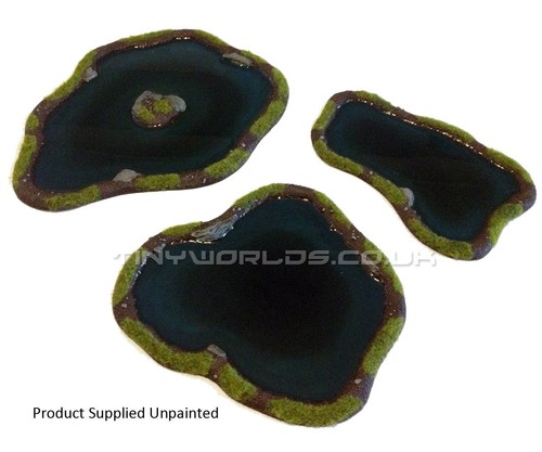 Pond scenery set - set,