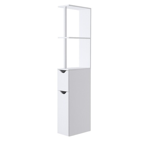 White bathroom storage cabinet - bathroom,
