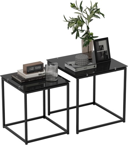 Homcom nest tables set - of, tables,