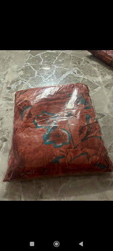 Burgandy printed fabric - , 3