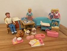 FISHER PRICE Loving Family, Job Lot - 21 items - Furniture, Dolls, Cat & Dog