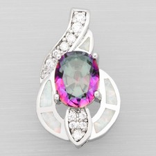8x10 Oval Mystic Topaz White