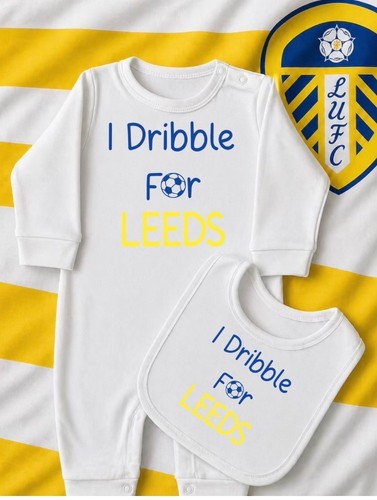 Leeds united baby romper bib - baby,