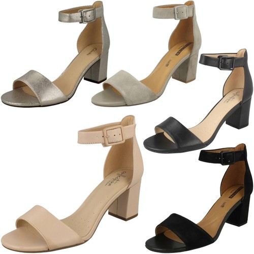 Ladies clarks heeled sandals - ladies,