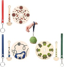 Wooden Wrist Wool Yarn Holder Storage Knitting Crochet Portable