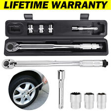 Ratcheting Torque Wheel Wrench 1/2" Socket Square Drive 28-210Nm Car Spanners