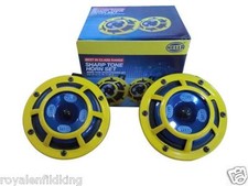 Hella Twin Supertone Horn Kit 003399801 Real Hella Yellow
