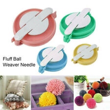 4 X Plastic Pom Pom Makers Set Pom-Pom Making Kit Multi Pack Make Pompoms