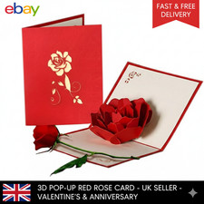 Valentines Day 3D Pop Up Rose