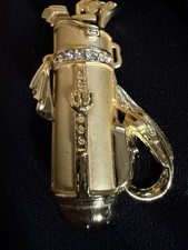 Golf Bag and Clubs Goldtone
