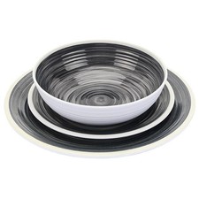 Quest Elite Plastic Dinner Set 12 Piece Microwave & Dishwasher Safe - Byzantina