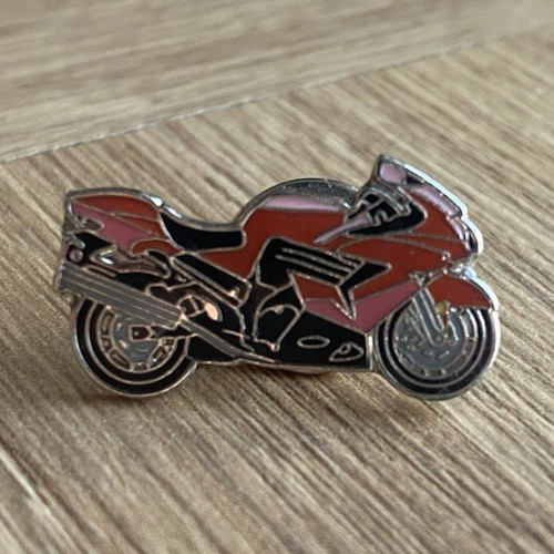 Red motorcycle enamel - red, lapel