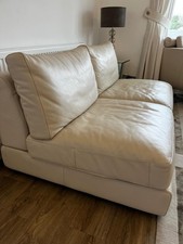 NATUZZI CREAM LEATHER 3 & 2
