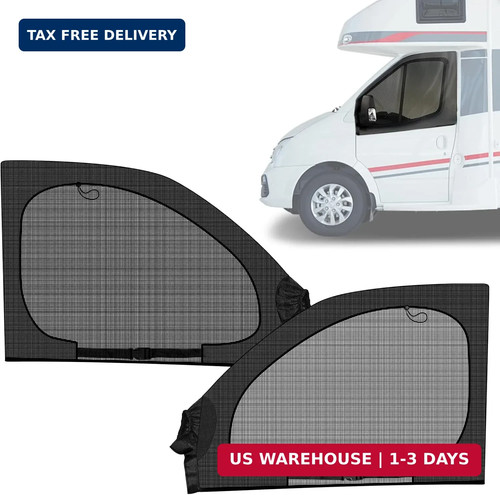 Magnetic van window screens - van,