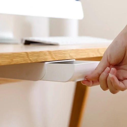 Hidden under desk drawer - hidden,