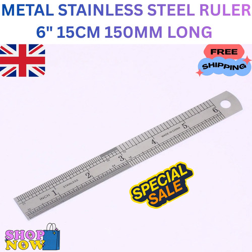 Metal stainless steel ruler - metal,