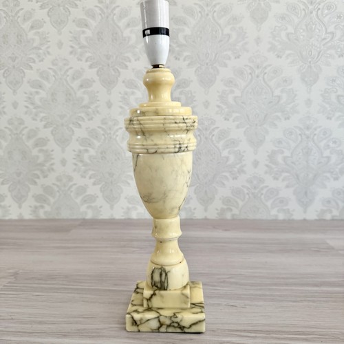 Vintage marble onyx table lamp - vintage,