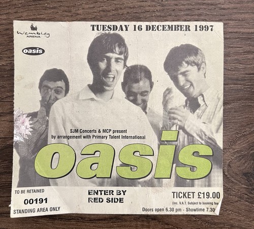 Oasis wembley arena tuesday - wembley,