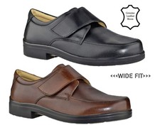 Mens Leather Extra Wide